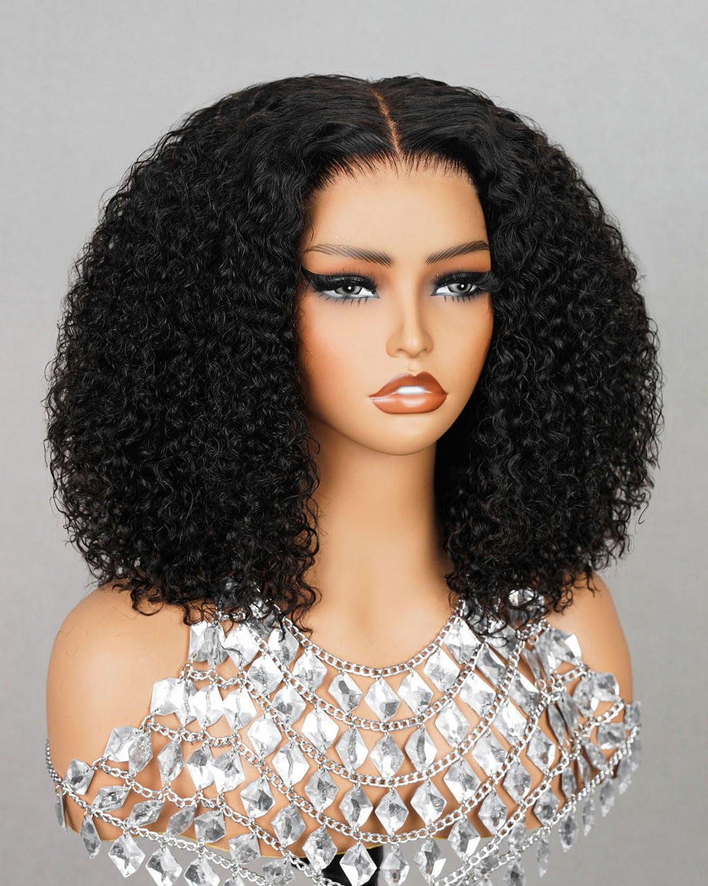 6x5 Glueless Kinky Curly Bob Wig