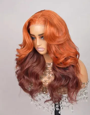 6x5 Glueless Body Wave Wig - Ginger Brown Ombre