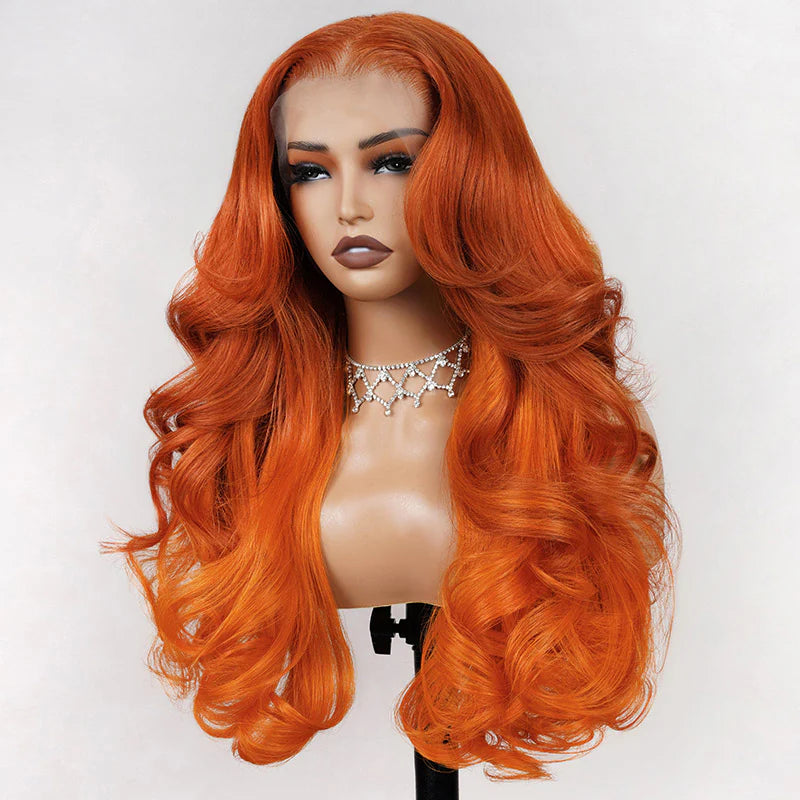 13x4 Lace Front Body Wave Wig - Orange