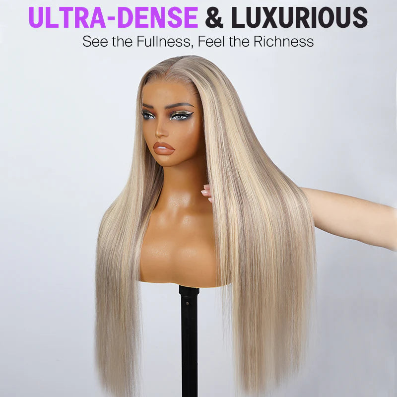 13x4 Luxury Lace front Wig- 613 Highlight Body Wave & Straight