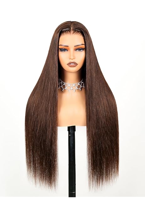 6x5 Glueless Straight Wig - Chestnut Brown