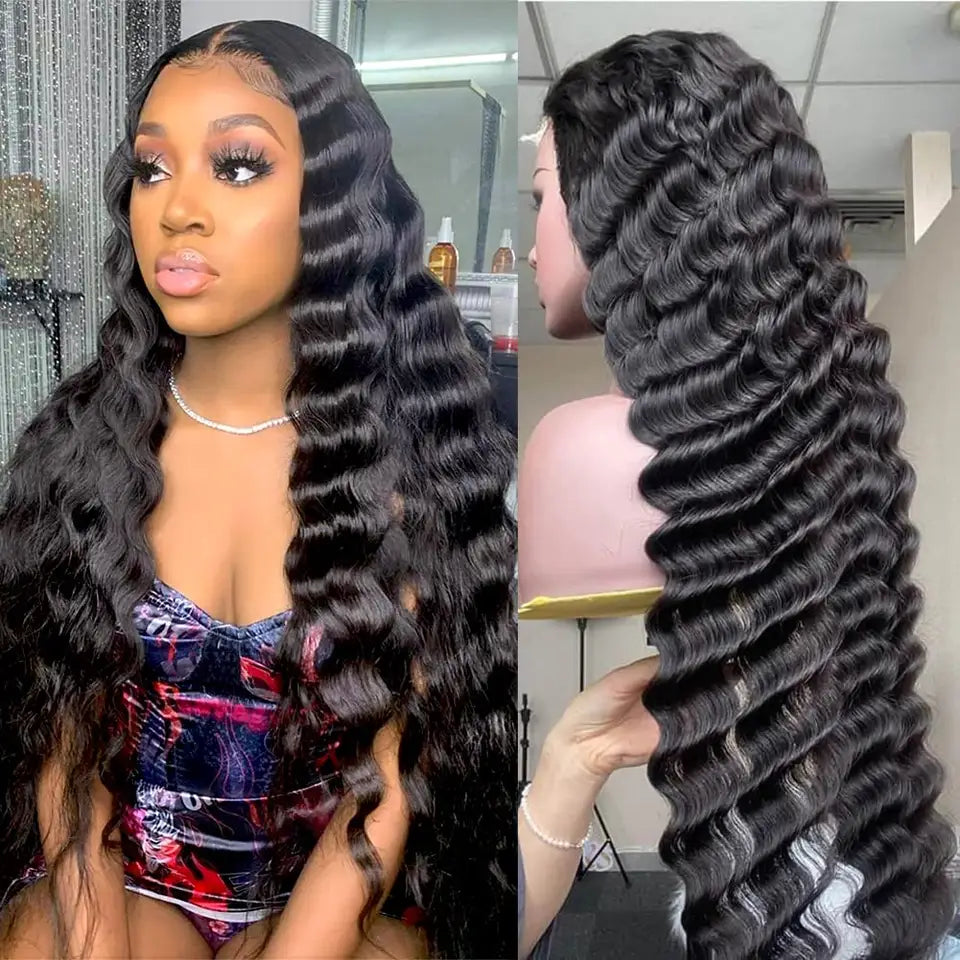 13x4 Luxury Lace Front Wig- Deep Wave