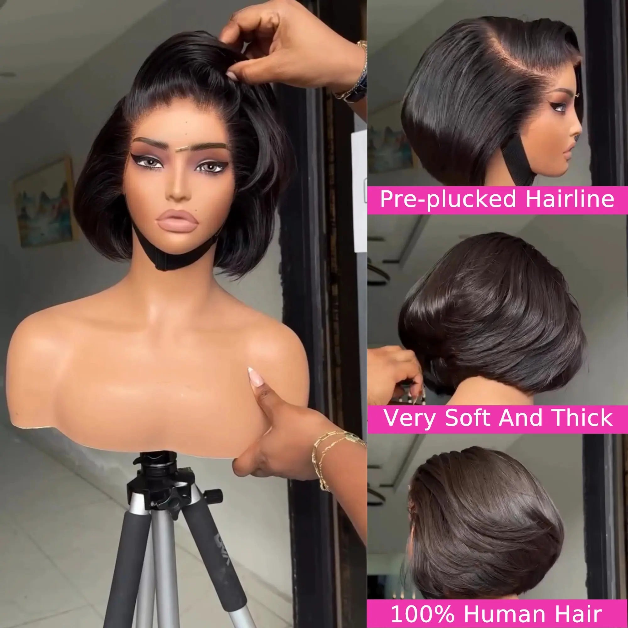 6x5 Glueless Precut Bob Wig