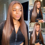 6x5 Glueless Straight Wig - Chestnut Brown