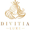 Gold logo of a woman's face with a crown and the text 'DIVITIA LUXE' on a white background